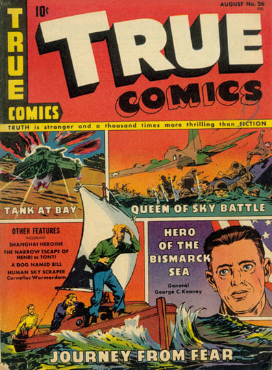 Inv# CS 0122 True Comics Magazine, 1943
Newsprint
10 5/16 x 7 1/2 inches&amp;nbsp;&amp;nbsp;
26.19 x 19.05 cm