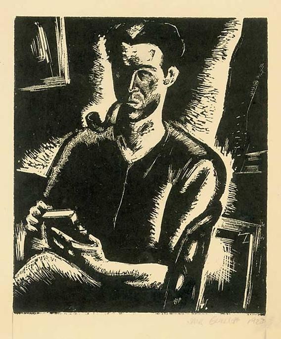 Inv# RBWWdC 0402-23-2 Untitled, c.1923
Oil Based Printer&amp;#39;s Ink / Woodcut
on Handmade Japanese Wove Paper
6 1/4 x 5 1/4 inches&amp;nbsp;&amp;nbsp;
15.88 x 13.34 cm

Private Collection