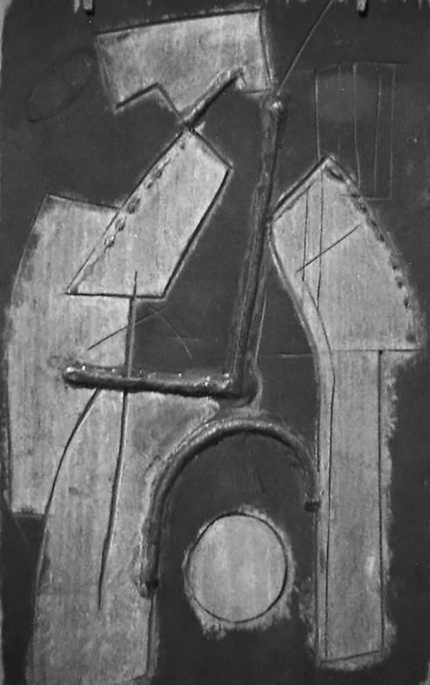 1950s Abstract Carved Wood Block for AWdC 2001-12