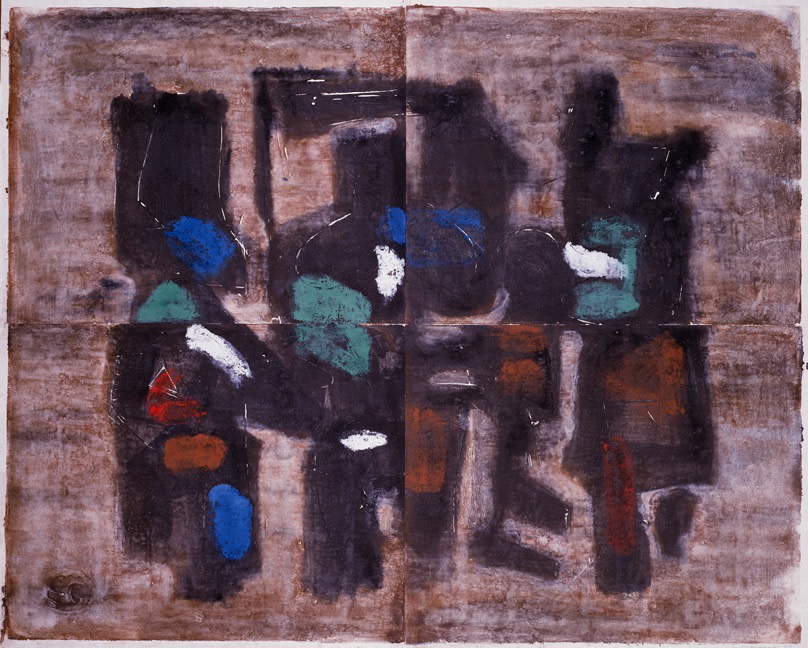 Untitled, PP 4096, 1976
Water Soluble Printer&amp;#39;s Ink and Casein
on Handmade Japanese Paper
​H:&amp;nbsp;38 1/2 x W: 48 5/8 inches