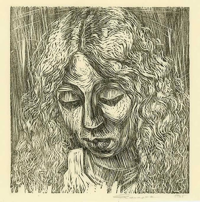 Inv# RBWWdC 2302-25-3 Untitled, c.1925
Oil Based Printer&amp;#39;s Ink / Woodcut
on Handmade Japanese Wove Paper
8 3/8 x 7 7/8 inches&amp;nbsp;&amp;nbsp;
21.27 x 20 cm