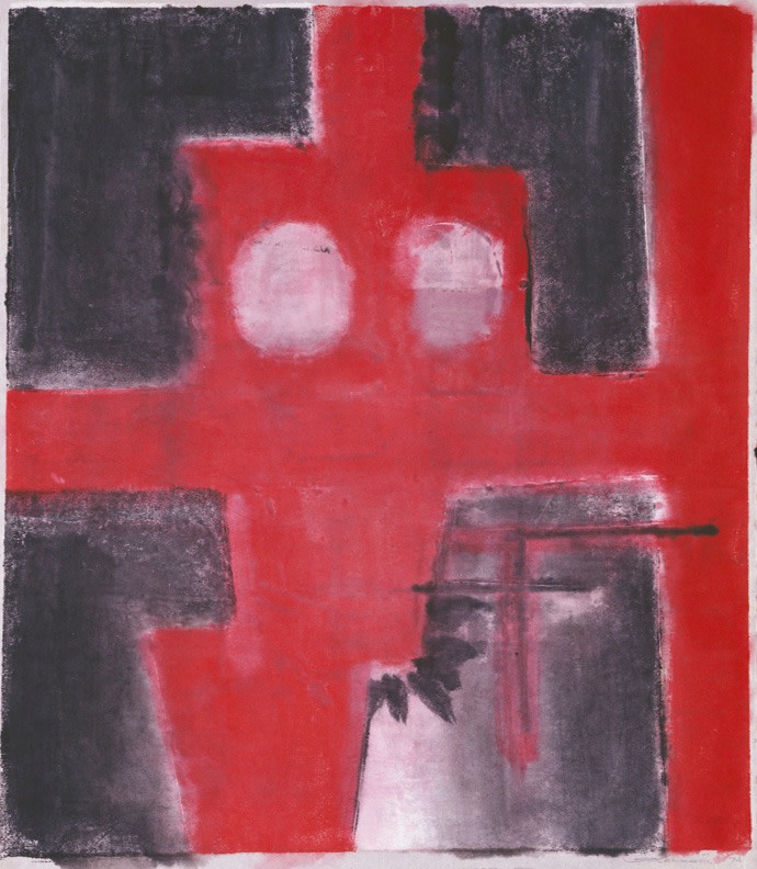 Untitled, PP 1063,&amp;nbsp;1974
Water Soluble Printer&amp;rsquo;s Ink and Casein
on Handmade Japanese Paper
​H:&amp;nbsp;28 13/16 x W: 24 1/4 inches