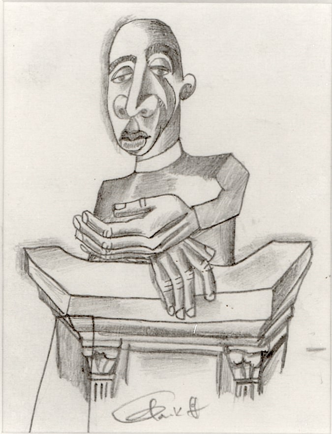 Untitled, GDr/Sk 015, c. 1920s
Graphite on Paper
H:&amp;nbsp;5 5/8 x W: 6 1/4 inches