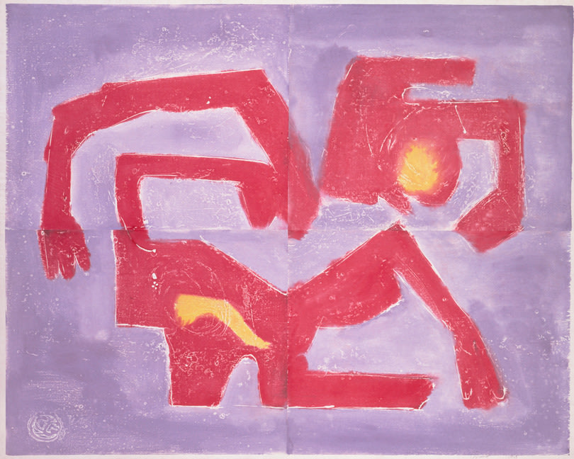 Untitled, PP 4035, c.1973-75 H:&amp;nbsp;38 1/8 x W: 48 1/8 inches Water Soluble Printer&amp;rsquo;s Ink and Casein on Handmade Japanese Paper