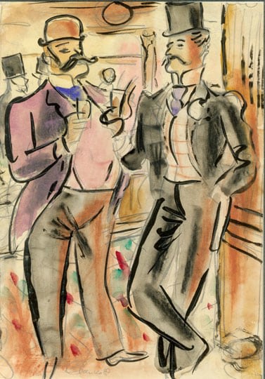 Inv# PII 011 Untitled, c. 1920s-1930s
Watercolor over pencil sketch on Commercial Drawing Paper
10 1/2 x 7 7/16 inches
26.67 x 18.9 cm