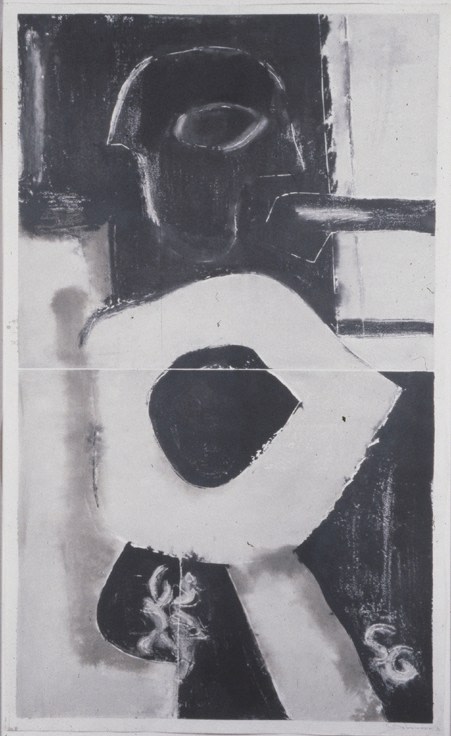 Untitled, PP 2016, c. 1971
Water Soluble Print&amp;#39;s Ink and Casein
H:&amp;nbsp;40 1/4 x W: 25 1/8 inches