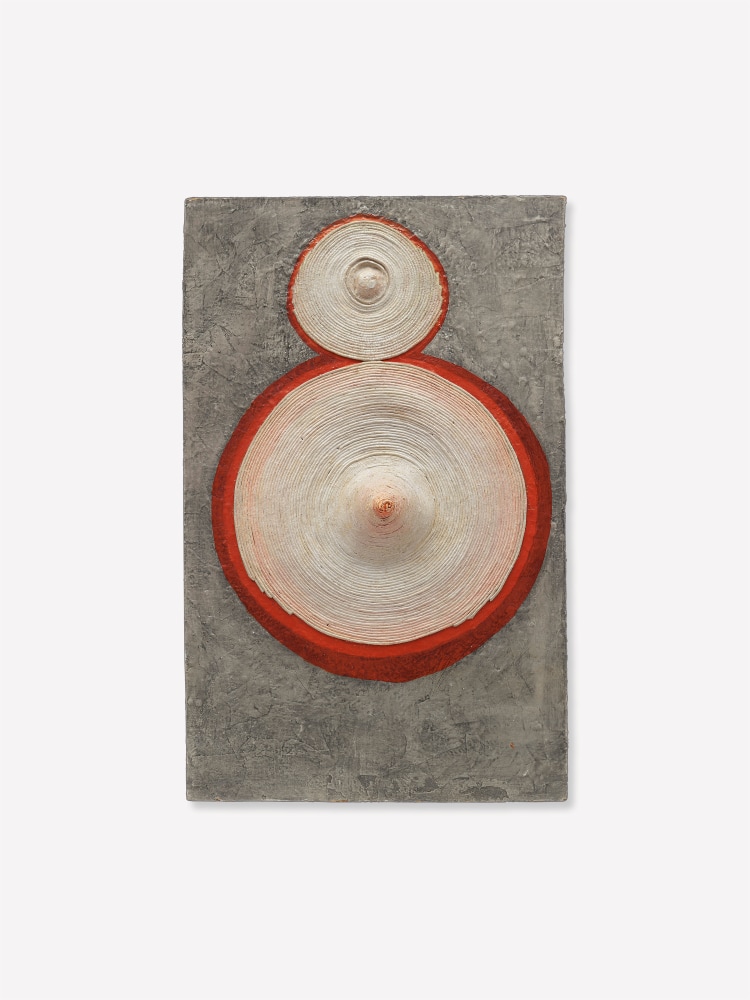 [PLATE 1]

Eva Hesse
Ringaround Arosie, 1965
Pencil, acetone, varnish, enamel paint, ink, and cloth covered electrical wire on papier-m&amp;acirc;ch&amp;eacute; and Masonite
26 3/8 &amp;times; 16 1/2 &amp;times; 4 1/2 inches (67 &amp;times; 41.9 &amp;times; 11.4 cm)
The Museum of Modern Art, New York; Fractional and promised gift of Kathy and Richard S. Fuld, Jr., 2005. Digital Image &amp;copy; The Museum of Modern Art / Licensed by SCALA / Art Resource, NY.