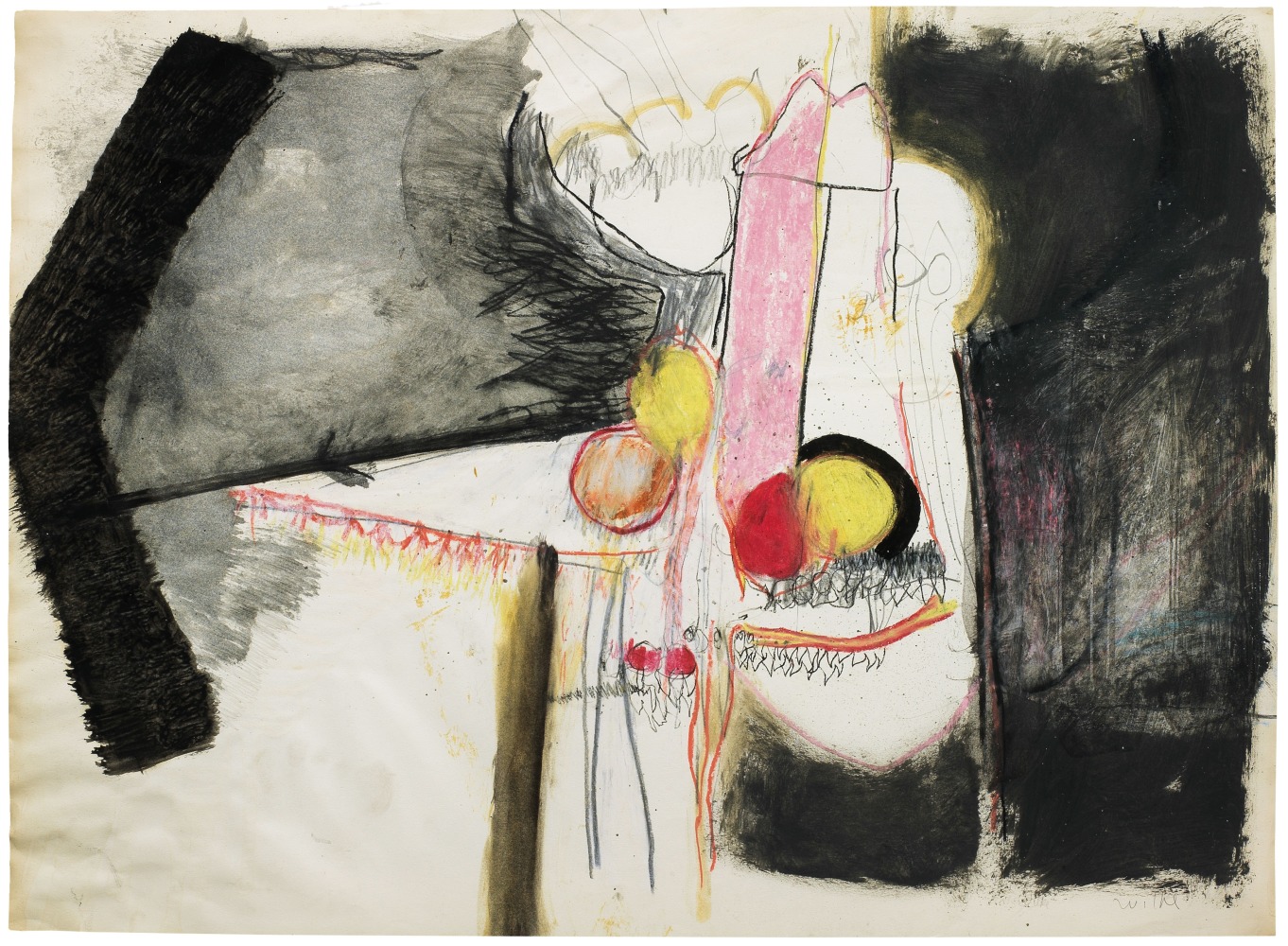 [FIG. 4]

Hannah Wilke

Untitled, c. 1962-66
Graphite, charcoal, paint, crayon, and colored pencil on paper
22 &amp;times; 30&amp;nbsp;inches (55.9 &amp;times; 76.2 cm)
Collection of Amy Gold and Brett Gorvy
Image&amp;nbsp;courtesy Alison Jacques Gallery, London.&amp;nbsp;
Photo&amp;nbsp;by Michael Brzezinski.