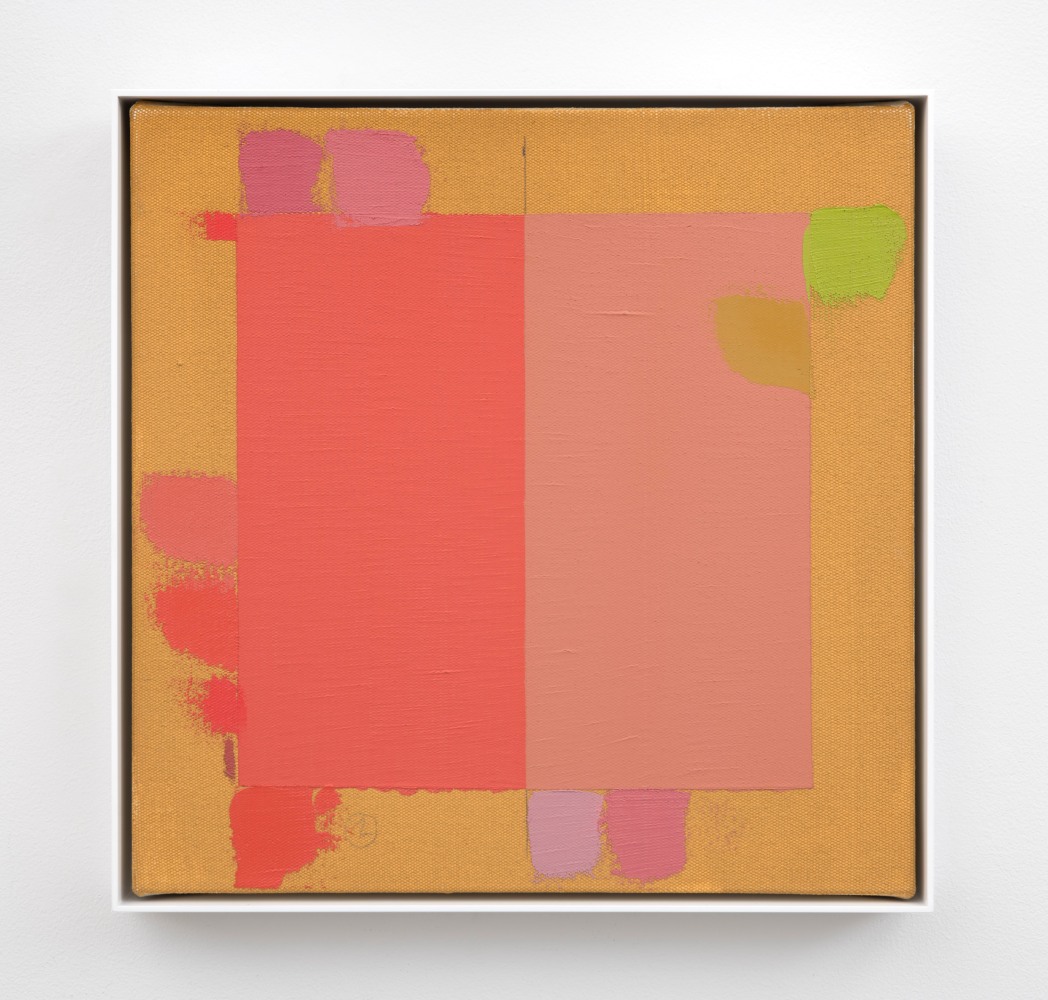 Doug Ohlson (1936-2010) Quartet Study, 1980     oil and acrylic on canvas 15 1/4 x 15 1/4 inches;  38.7 x 38.7 centimeters LSFA# 12472