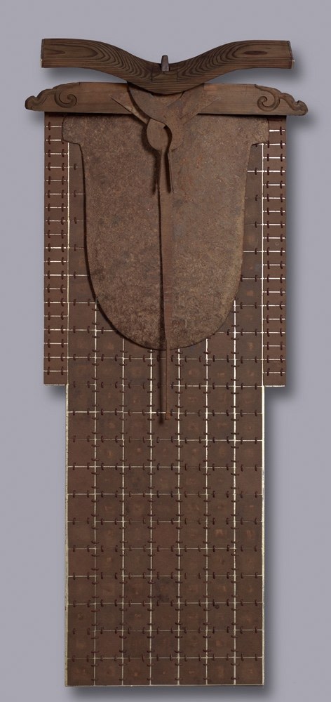 Armor for Courage, 2015     wood and iron 64 x 28 x 6 inches;  162.6 x 71.1 x 15.2 centimeters LSFA# 13378
