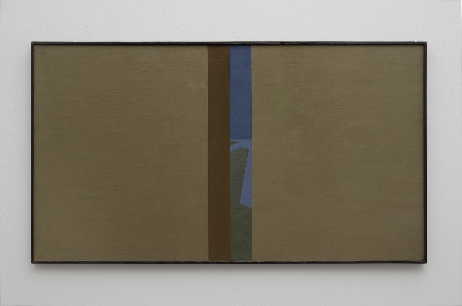 Helen Lundeberg (1908-1999) Narrow View, 1961 oil on canvas 30 x 54 inches; 76.2 x 137.2 centimeters LSFA# 01209