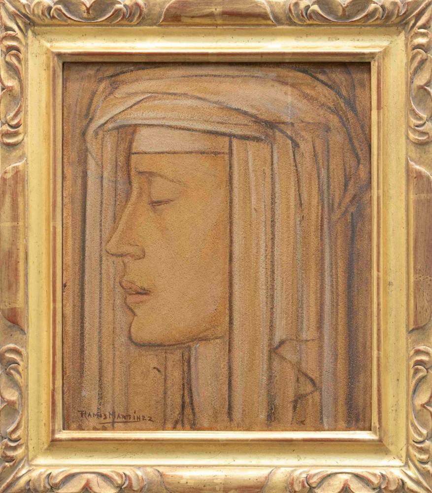 Alfredo Ramos Mart&amp;iacute;nez (1871-1946)
Head of a Nun, c. 1934&amp;nbsp;
tempera and wash on board
13 3/4 x 11 5/8 inches; 34.9 x 29.5 centimeters
LSFA# 14900&amp;nbsp;