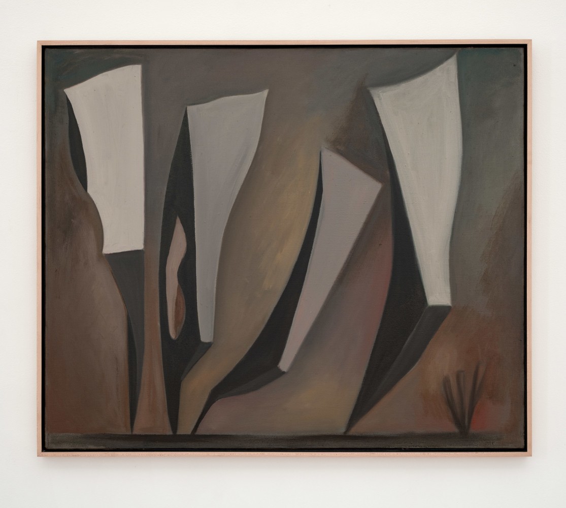 Lorser Feitelson (1898-1978)
Untitled, Magical Forms, 1947&amp;nbsp;
oil on canvas
30 x 36 inches; 76.2 x 91.4 centimeters
LSFA# 01487&amp;nbsp;