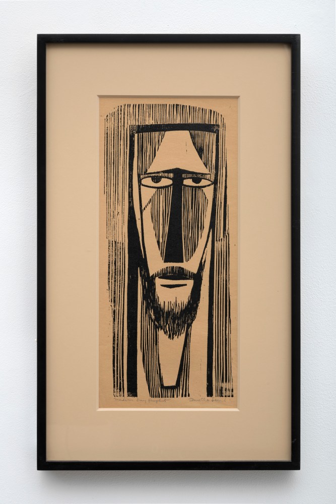 Modern Day Prophet, 1968, linoleum cut 18 x 12 inches;  45.7 x 30.5 centimeters LSFA# 13166