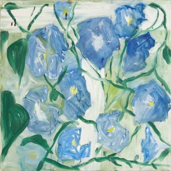Jennifer Bartlett

Morning Glories (from The Creek series), 1984
Oil on canvas

19 1/2 x 19 1/2 in. (49.5 x 49.5 cm)