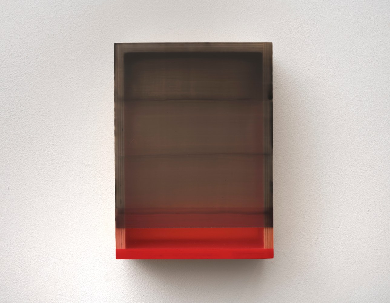 Heather Hutchison (b. 1964) FIN, 2020  mixed media, reclaimed Plexiglas, birch plywood box  11 x 8 x 3 3/4 inches; 27.9 x 20.3 x 9.5 centimeters  LSFA# 15201