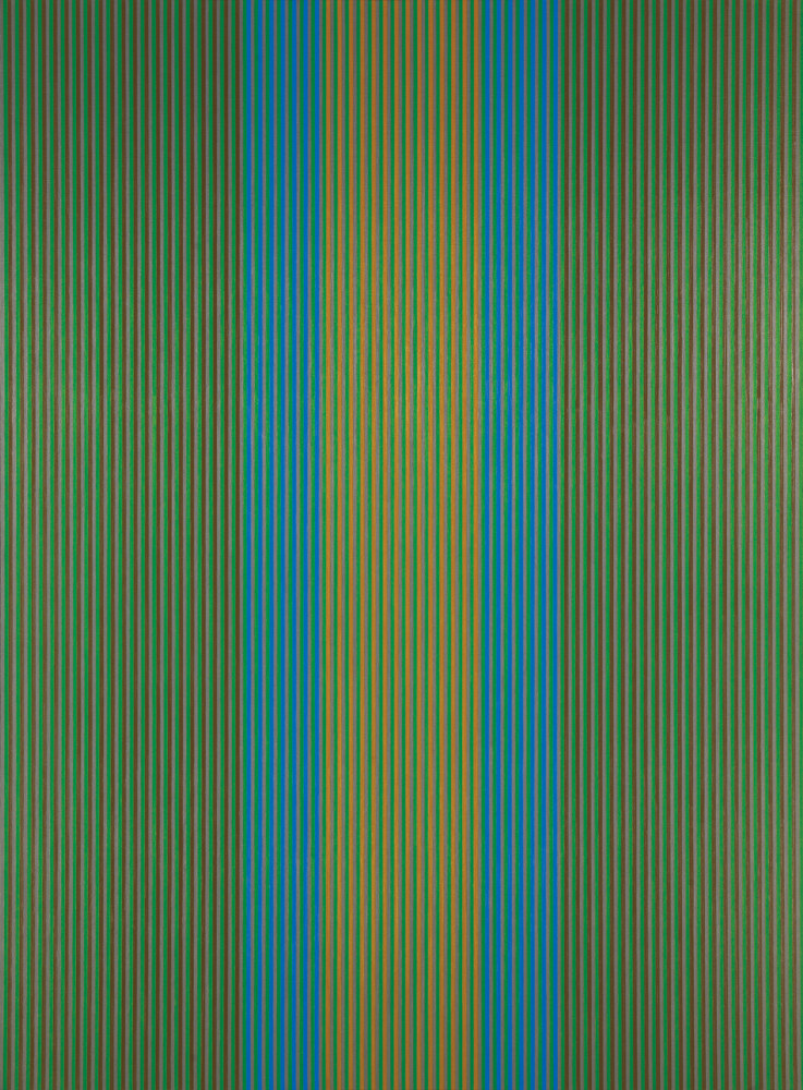 Karl Benjamin&amp;nbsp;(1925-2012)

#21 (green,brown), 1979

oil on canvas
72 x 54 inches; 182.9 x 137.2 centimeters