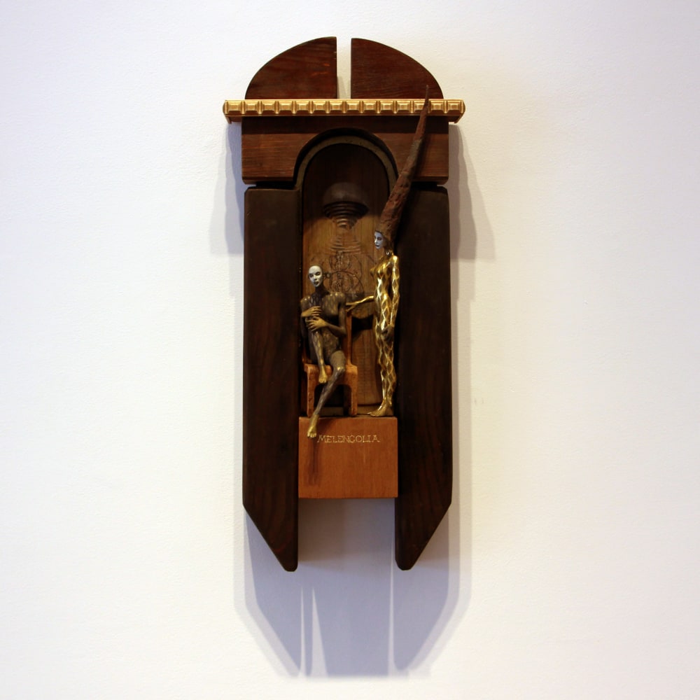 Melancholy, 2015     bronze and wood 28 x 11 x 4 1/2 inches;  71.1 x 27.9 x 11.4 centimeters LSFA# 13384