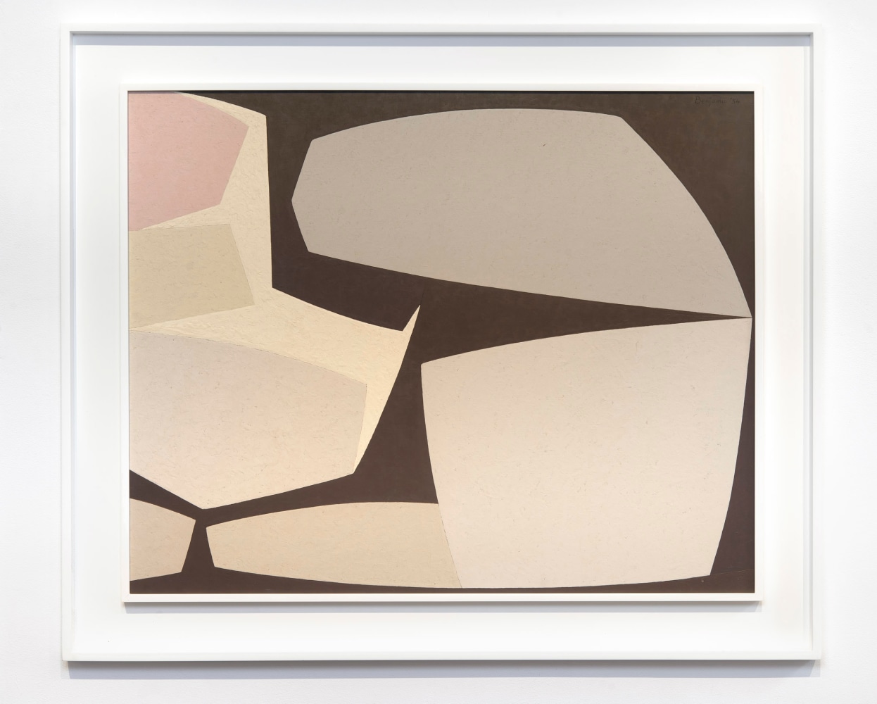 Karl Benjamin (1925-2012)
Untitled, 1954&amp;nbsp;
oil on board
32 x 42 inches;&amp;nbsp;&amp;nbsp;81.3 x 106.7 centimeters
LSFA# 10788&amp;nbsp;