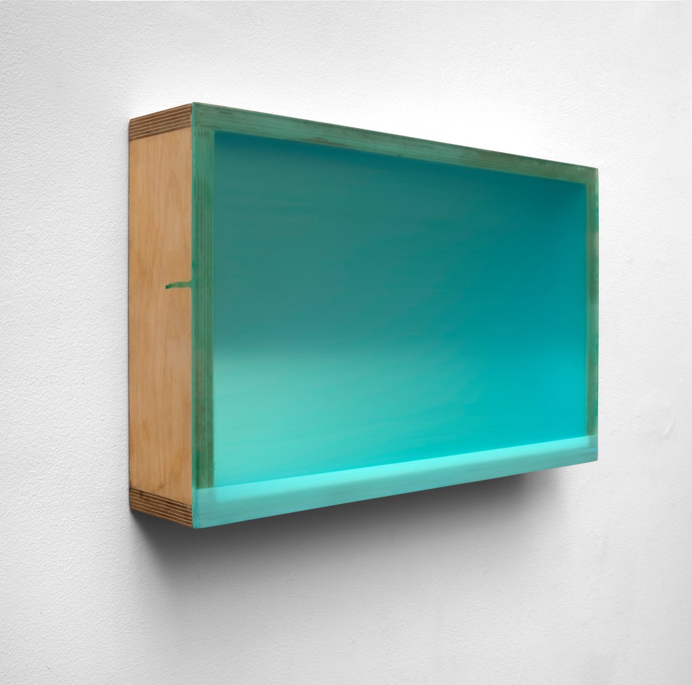 Lost Horizon (side view), 2020
mixed media, reclaimed Plexiglas, birch plywood box
12 1/4 x 19 3/4 x 3 3/4 inches; 31.1 x 50.2 x 9.5 centimeters
LSFA# 15204