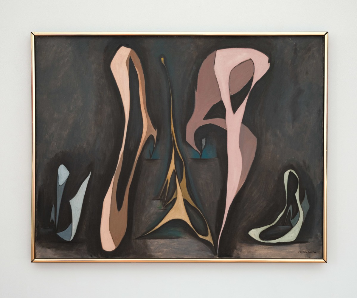 Lorser Feitelson (1898-1978) Mirabilia, Magical Forms, 1945 oil on canvas 35 x 45 inches; 88.9 x 114.3 centimeters LSFA# 01490