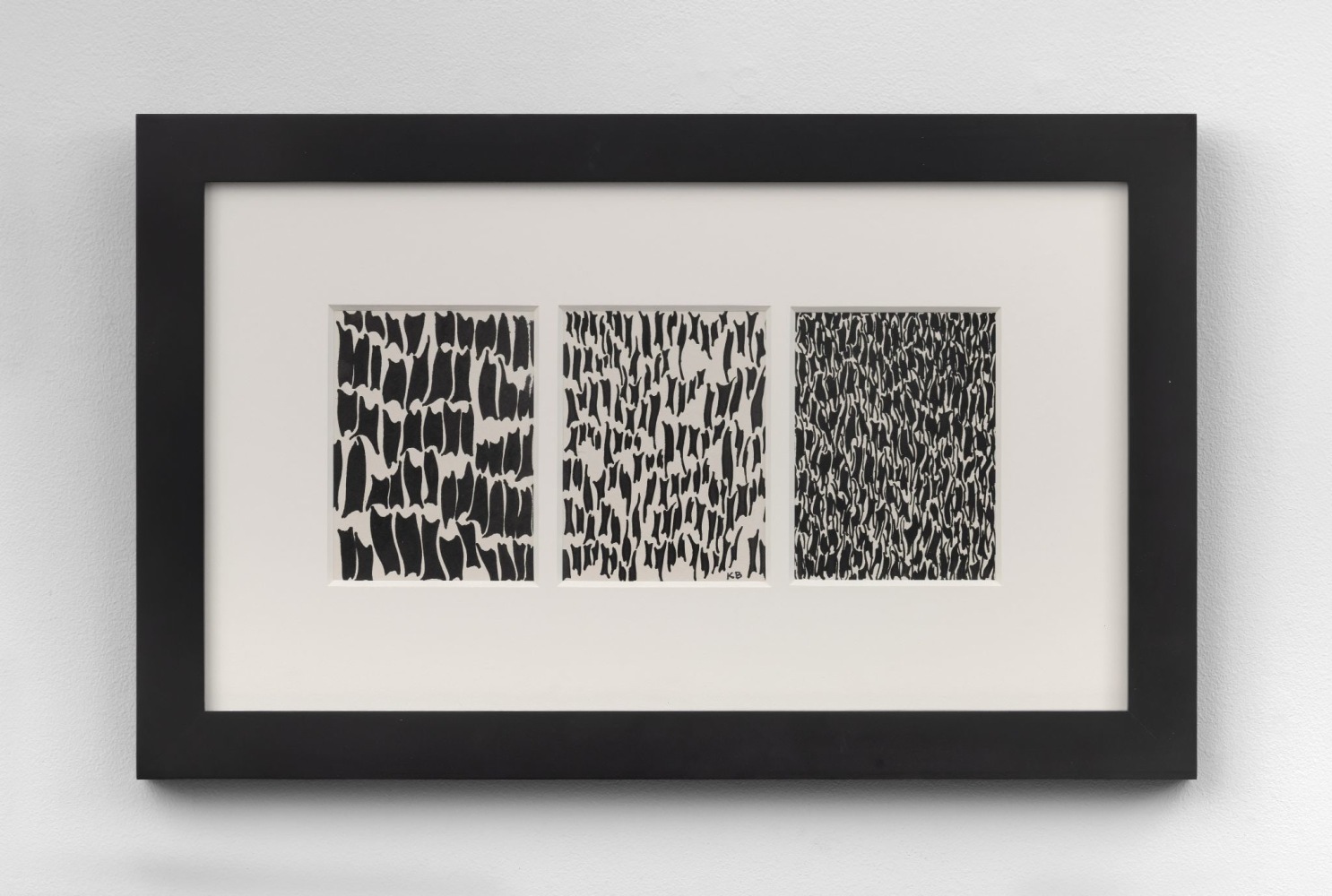 Karl Benjamin (b.1925)

Untitled (Triptych), 1955

india ink on paper

4 3/4 x 6 in image size; 20 x 11 1/2 in paper size&amp;nbsp;&amp;nbsp;&amp;nbsp;&amp;nbsp;&amp;nbsp;&amp;nbsp;&amp;nbsp;&amp;nbsp;&amp;nbsp;