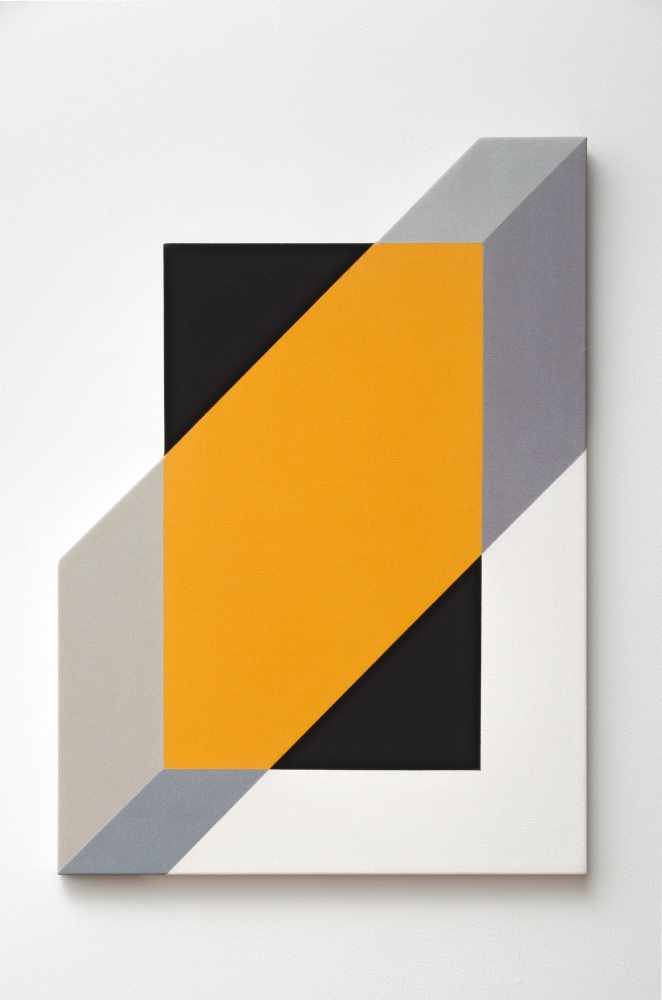 Mokha Laget (b. 1959) Ventana #3, 2018 acrylic on shaped canvas 28 x 20 inches; 71.1 x 50.8 centimeters LSFA# 13898