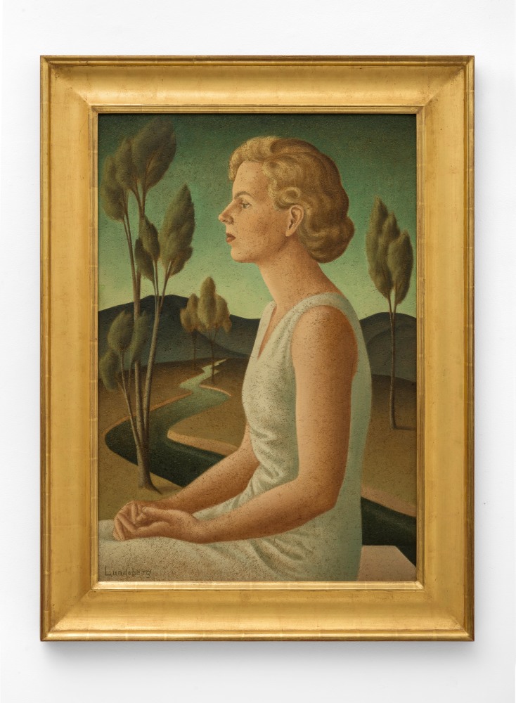 Helen Lundeberg (1908-1999)
Portrait of Inez, 1933&amp;nbsp;&amp;nbsp;&amp;nbsp;&amp;nbsp;
oil on Celotex
36 x 24 1/2 inches;&amp;nbsp;&amp;nbsp;91.4 x 62.2 centimeters
LSFA# 00096
