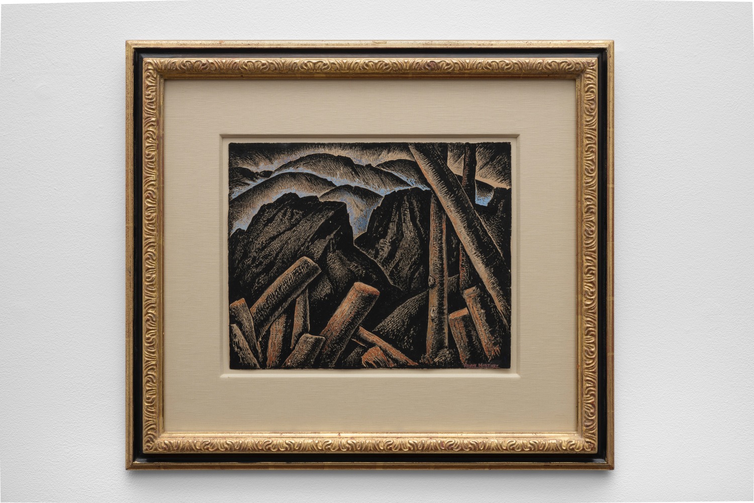 Alfredo Ramos Martínez (1871-1946) After the Storm, circa 1934     tempera on paper 11 1/2 x 14 5/8 inches;  29.2 x 37.1 centimeters LSFA# 13360