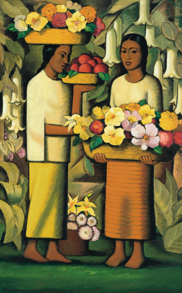 Mujeres con flores, c. 1938
oil on canvas
56&amp;frac12; x 36 in. (143.5 x 91.5 cm.)&amp;nbsp;