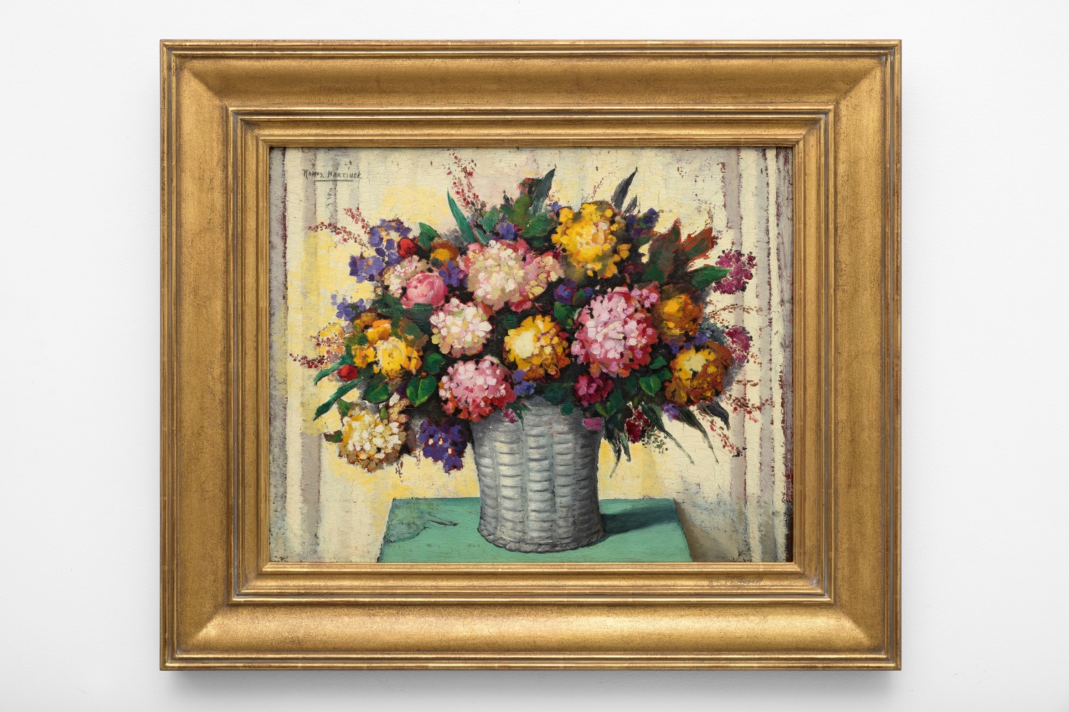 Alfredo Ramos Martínez (1871-1946) Flores, c. 1932     oil on board 19 1/2 x 24 3/8 inches;  49.5 x 61.9 centimeters LSFA# 14707