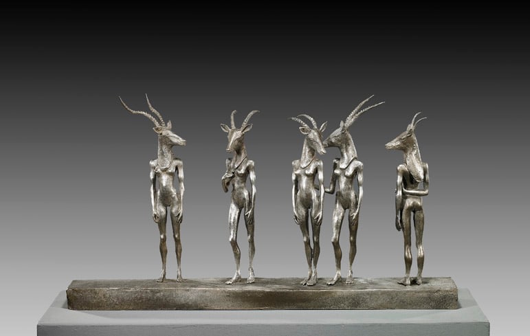 Burning Question, 2010
bronze with silver patina
14 x 27 x 3 1/2 inches; 35.6 x 68.6 x 8.9 centimeters
LSFA# 11861