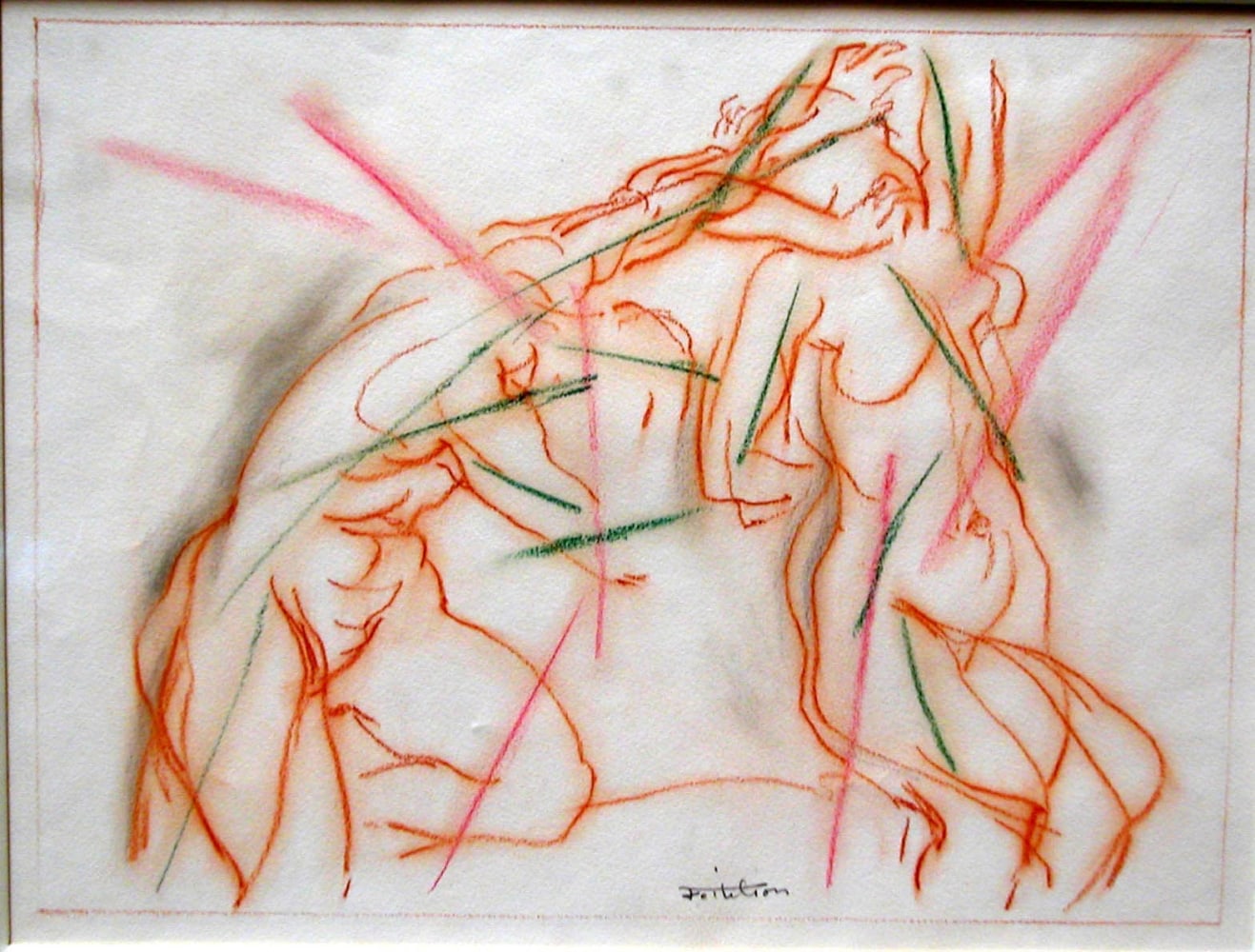 Two Nudes (male and female), 1919

Conte crayon on paper

11 1/2 x 16 inches; 29.2 x 40.6 cm