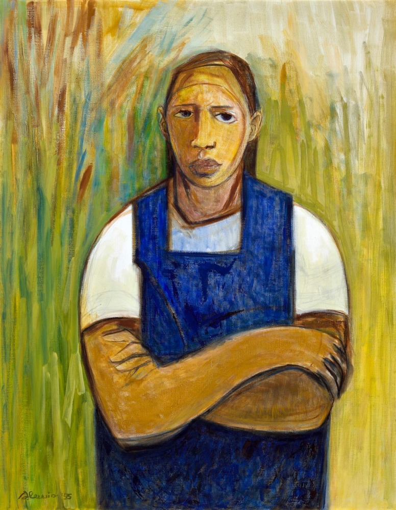 Samella Lewis  Woman in the Field, 1995  oil on canvas  44 x 35 inches; 111.8 x 88.9 centimeters  LSFA# 12083