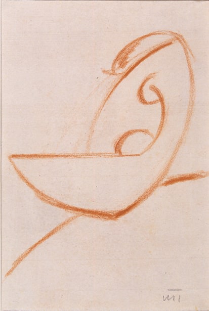 J&amp;aacute;nos Mattis Teutsch

Figure, 1925

red crayon on paper

11 3/16 x 7 3/4 inches; 30 x 19.5 centimeters