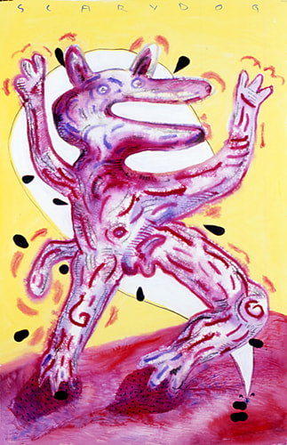 Scary Dog, 2003

watercolor and acrylic on paper

40 1/2 x 26 inches