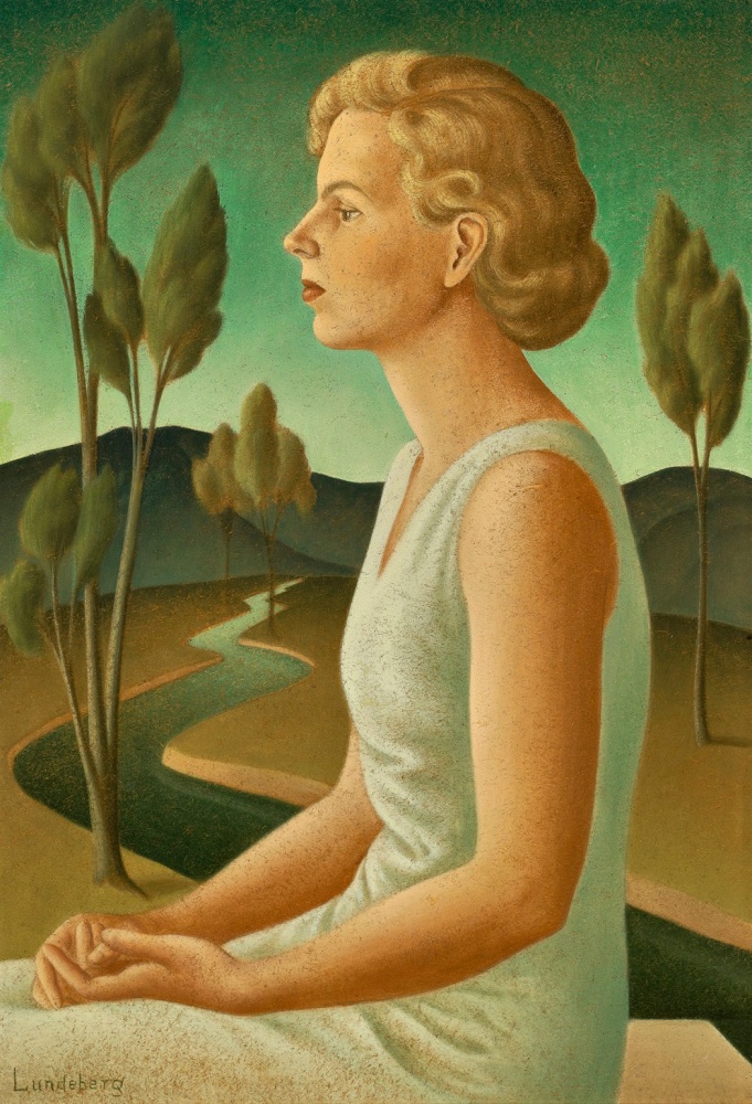 Helen Lundeberg (1908-1999)

Portrait of Inez, 1933

oil on celotex

36 x 24 inches; 91.4 x 63.5 centimeters

LSFA# 96&amp;nbsp;&amp;nbsp;&amp;nbsp;&amp;nbsp;&amp;nbsp;
