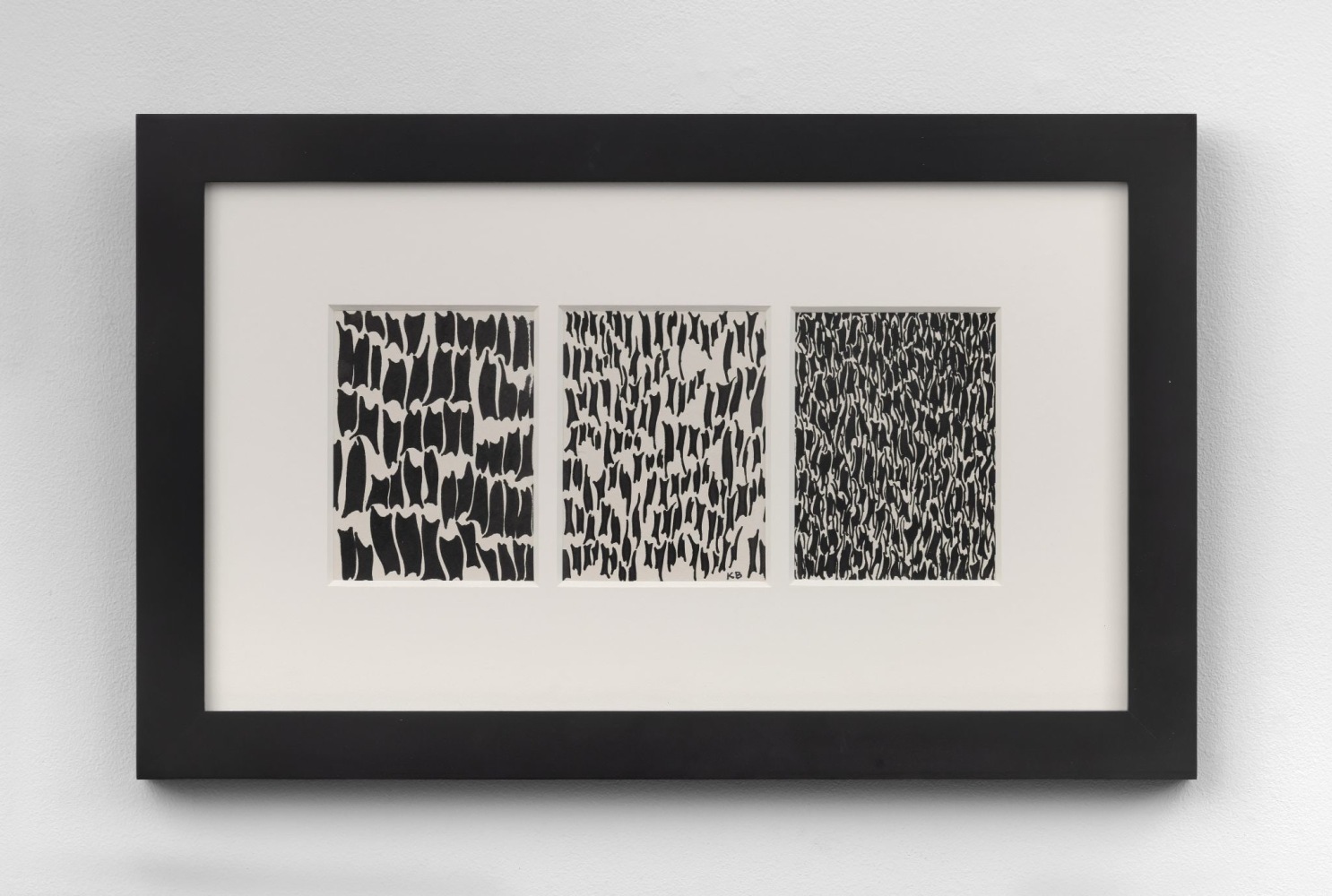 Karl Benjamin (1925-2012)

Untitled (Triptych), 1955

india ink on paper

11 1/2 x 20 inches; 29.2 x 50.8 centimeters

LSFA# 10337