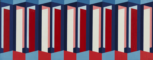 Red/White/Blue Symmetry II, 1958

oil on canvas

20 x 50 inches; 50.8 x 127 centimeters