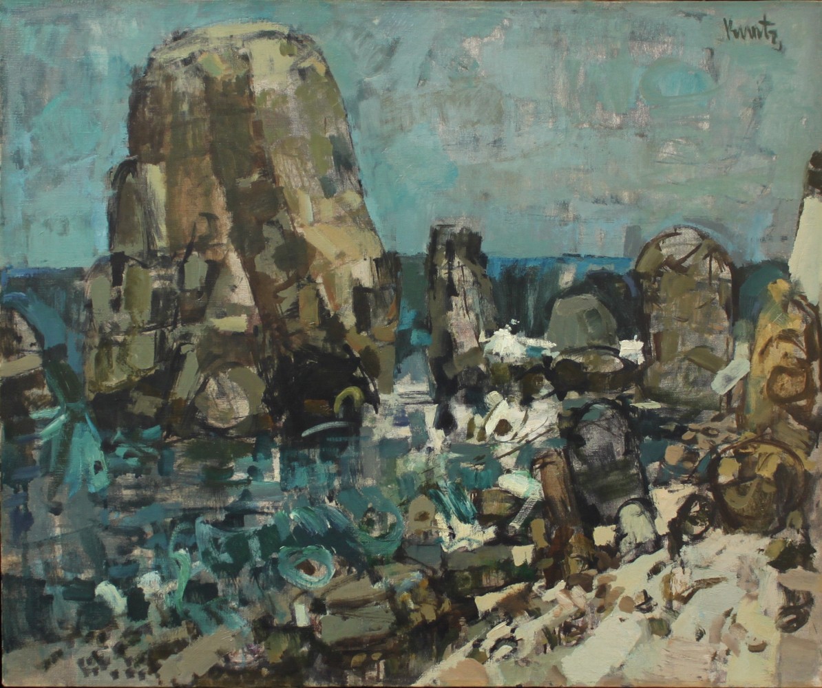 Shell Beach #2 (Crystal Cove series), circa 1958, oil on canvas 30 x 36 inches;  76.2 x 91.4 centimeters LSFA# 12021