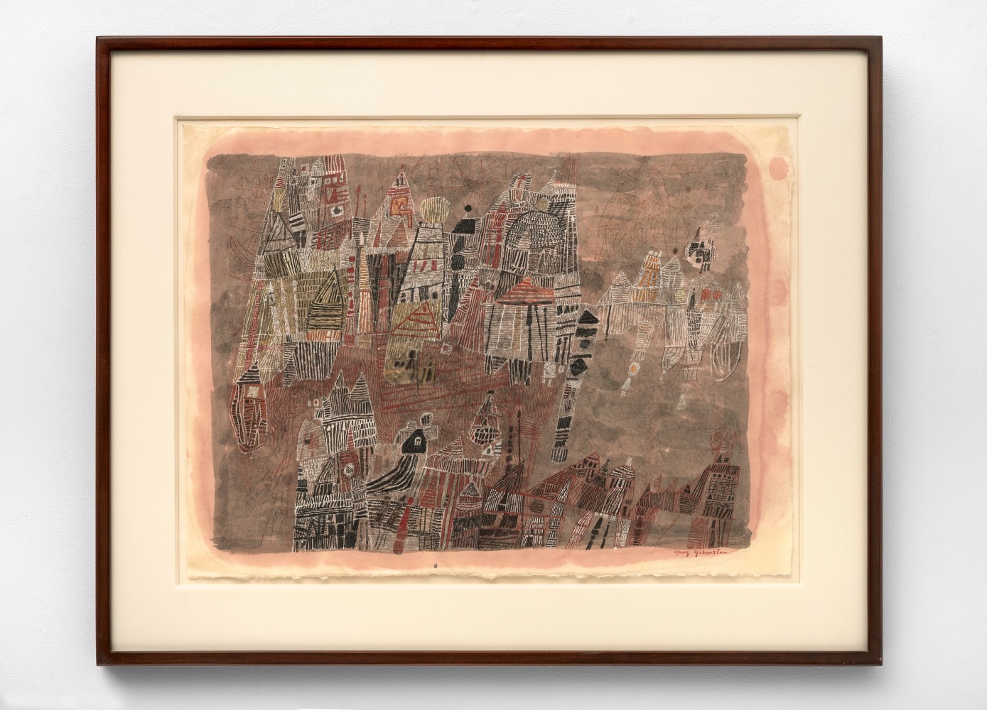 Untitled Composition, circa 1960s, watercolor on paper 21 1/2 x 29 inches;  54.6 x 73.7 centimeters LSFA# 12139