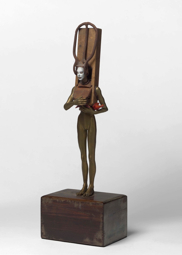 The Protector, 2011, bronze, wood, and iron 29 x 9 1/2 x 7 inches;  73.7 x 24.1 x 17.8 centimeters LSFA# 14392