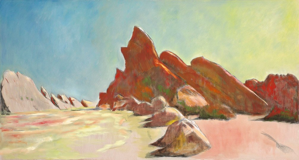 Vasquez Rocks, 1980, oil on canvas 46 x 84 inches; 116.8 x 213.4 centimeters LSFA# 10650