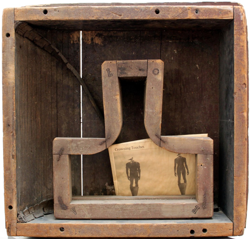 Crowning Touches, for Bob Grahm, 1984, mixed media 20 3/4 x 20 x 5 1/2 inches;  52.7 x 50.8 x 14 centimeters LSFA# 12999