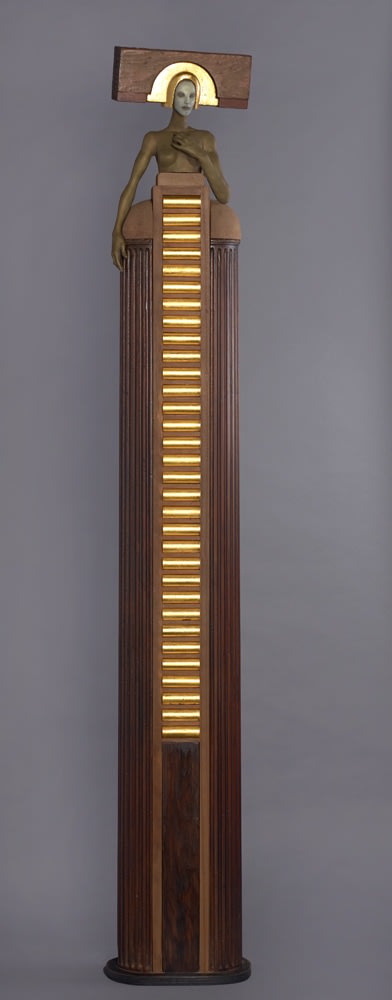 Cecilia Z. Miguez (b. 1955) Guardian, 2015 bronze and wood 75 x 10 3/4 x 8 inches 190.5 x 24.1 x 15.2 centimeters LSFA# 13374
