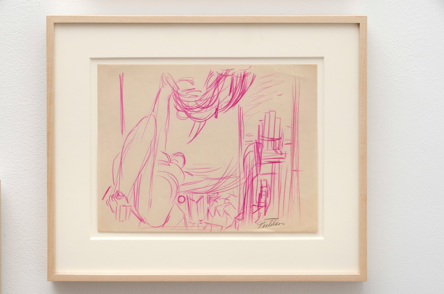 Lorser Feitelson (1898-1978) Study for Flight Over New York, c. 1935 colored pencil on paper 8 1/2 x 11 inches; 21.6 x 27.9 centimeters LSFA# 13857