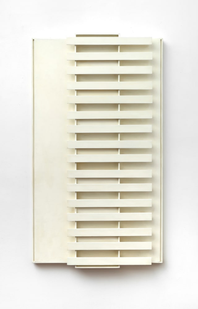 Karl Benjamin (1925-2012) Construction #4, 1963 painted wood 49 x 27 x 2 3/4 inches; 124.5 x 68.6 x 7 centimeters LSFA# 12144