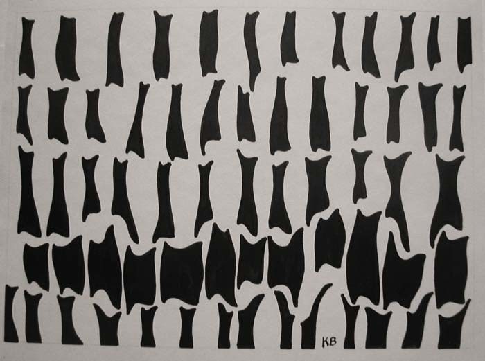 Floating Forms, 1955

India ink on paper

8 3/4 x 11 1/4 inches