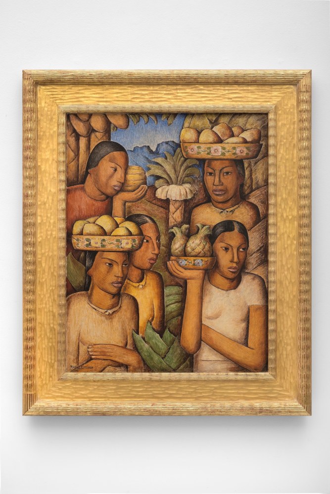 Alfredo Ramos Martinez (1871-1946) Vendedoras de Frutas, c. 1937 fresco 31 x 24 inches; 78.7 x 61 centimeters LSFA# 13316