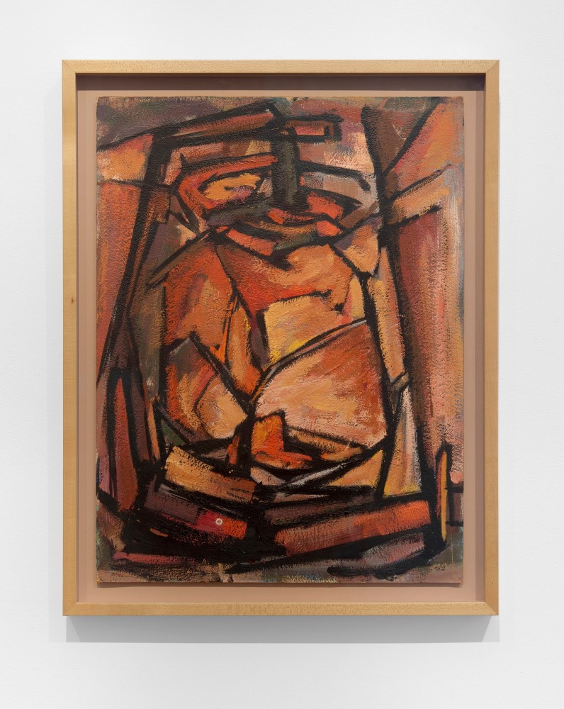Karl Benjamin (1925-2012)
Untitled, 1952
oil on board
23 3/4 x 17 3/4 inches;&amp;nbsp; 60.3 x 45.1 centimeters
LSFA# 16474